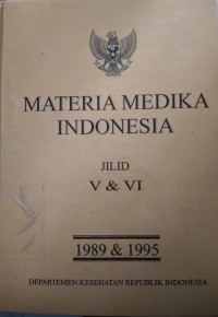 Materia Medika Indonesia Jilid V & VI